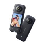 Insta360 X3 Action Camera, 1/2" Sensor, 5.7K 360 Capture, Optical Zoom 3X, 72 MP 360 Photo, 4K Single Lens Mode, Black