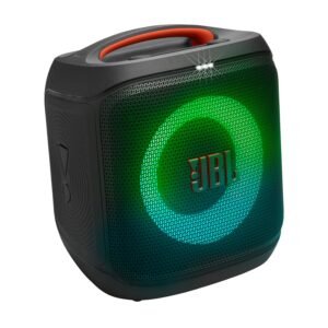 JBL Partybox Encore Essential 2 Wireless Bluetooth Party Speaker, AI Sound Boost, Dynamic Light Show, Upto 15Hrs Playtime, Multi-Speaker Connection by Auracast, Guitar & Mic Inputs, PartyBox App-Black