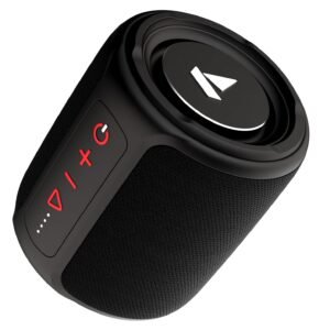 boAt Stone 352/358 Bluetooth Speaker with 10W RMS Stereo Sound, IPX7 Water Resistance, TWS Feature, Up to 12H Total Playtime, Multi-Compatibility Modes, Free Music Streaming on JioSaavn(Raging Black)