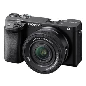 Sony New Alpha ILCE-6400K (Previously ILCE-6400L) with Upgraded SELP1650 (Ver 2) Power Zoom Lens | 24.2MP | APS-C Sensor | Fast Auto Focus | 4K Vlogging Camera | Tiltable LCD – Black