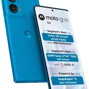 Motorola G96 144Hz 3D Curved pOLED (PANTONE Dresden Blue, 8GB RAM, 128GB Storage)