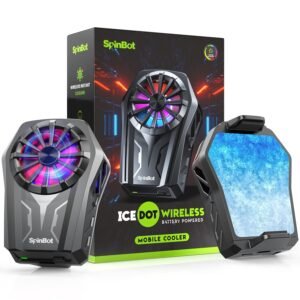 SpinBot IceDot Wireless Mobile Cooler | Battery Powered | Semiconductor Technology Mobile Phone Cooler Gaming Fan for Instant Cooling